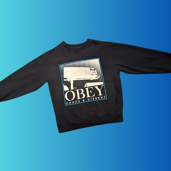 Y2K Obey, Chaos and Dissent Crewneck Size S - Picture 4 of 4